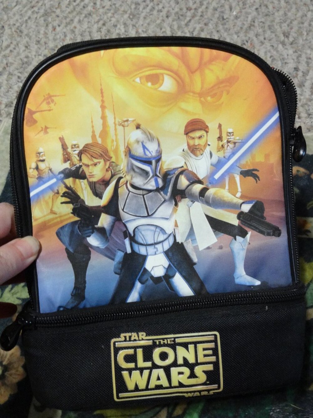 star wars clone wars lunch box thermal insulated animated rex anakin obi wan